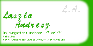 laszlo andresz business card